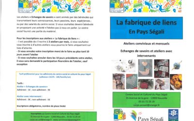 Échange de savoir – la Fabrique de liens – programme janvier et février 2020