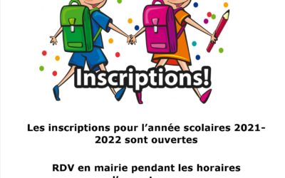 INSCRIPTION ÉCOLE 2021-2022